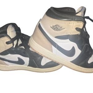 Kids Black and Tan Sneakers